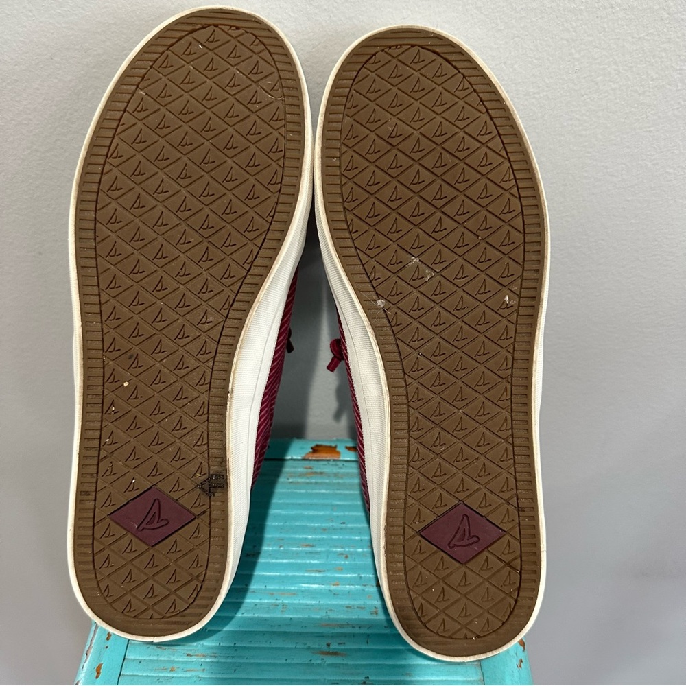 Sperry Crest Vibe Cotton Rip Pink Sneakers Size 10 - Picture 8 of 13